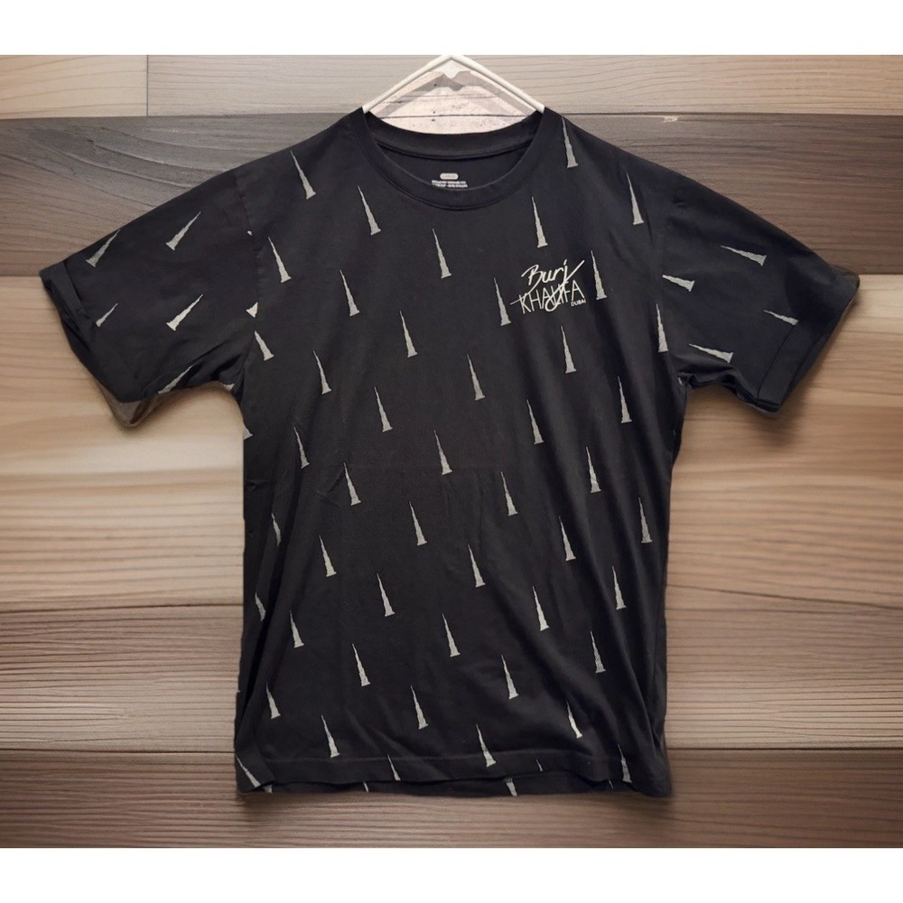 Burj Khalifa Dubai AOP T Shirt Mens Sz L All Over Print Graphic Destination Tee